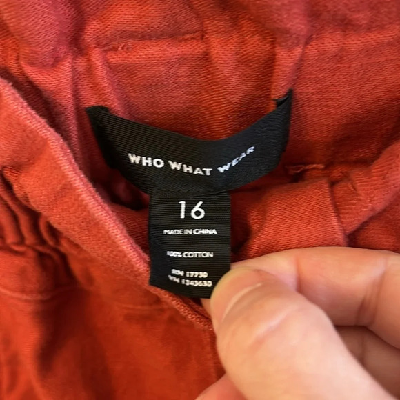 Who What Wear Women’s 16 Tandoori Spice Red Pants New with Tags High Waist - Picture 5 of 8